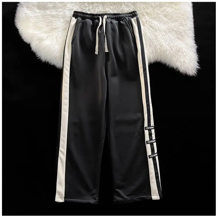 HEARUJOY  -  Durable Non-Pilling Non-Fading Long-Wearing Striped Sports Men's Loose Straight-Leg