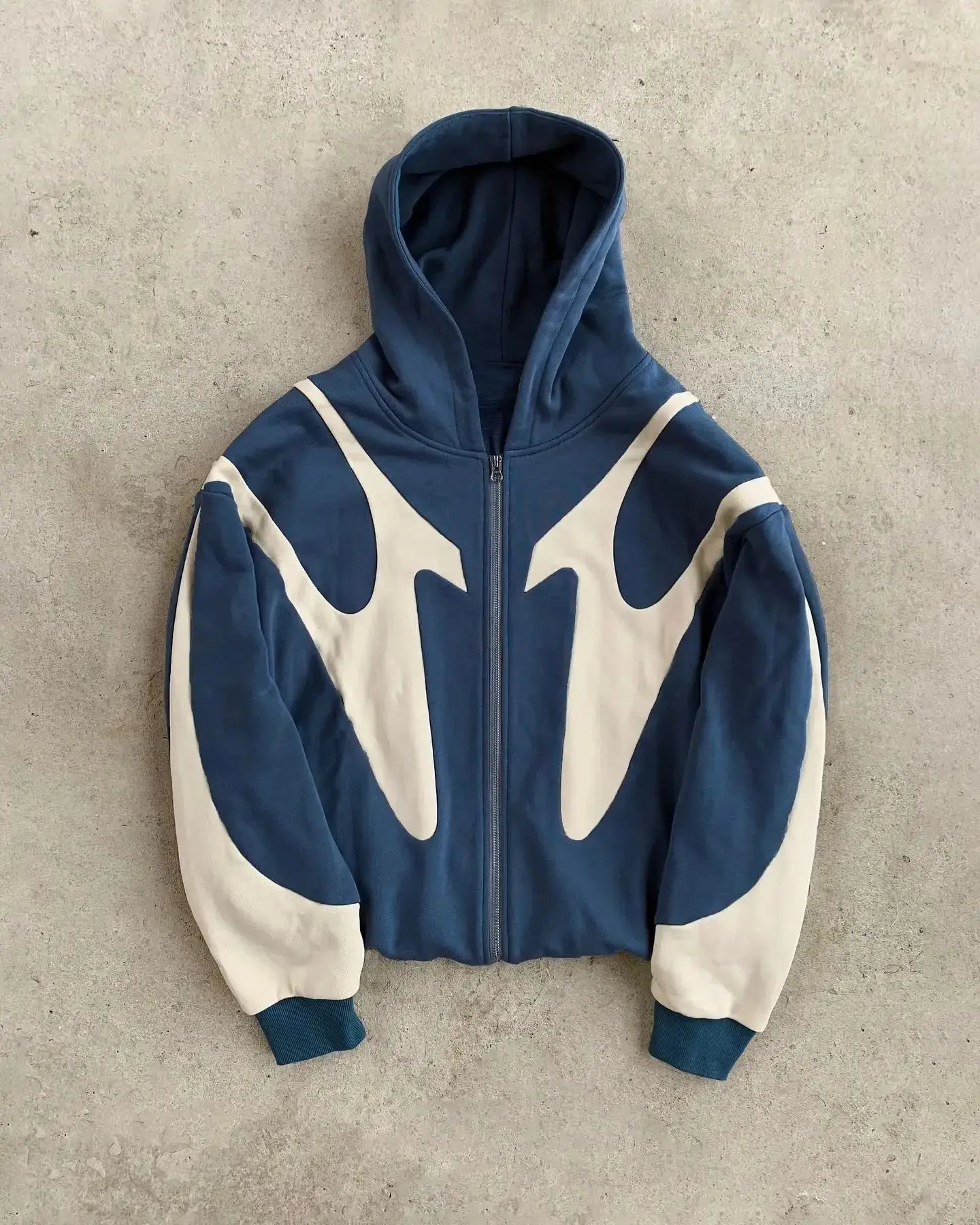 Hearujoy Y2k Retro Trendy Letter Embroidery Loose Hoodies High Street Couple Oversized Zip Up Hoodie Patchwork Sweatshirt Men Clothing