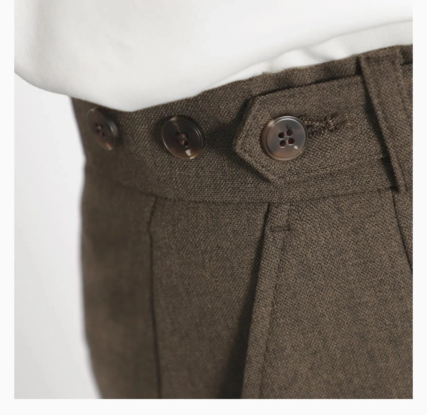 HEARUJOY  -  Light luxury Solid Suit Pants Men Loose straight Trousers Fashion Business Society Korean Casual Pants Adjustable Waist Belt