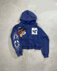 Hearujoy Hiphop zip hoodie print streetwear hoodies women graphic y2k top oversized hoodie couples harajuku sweatshirt goth women clothes