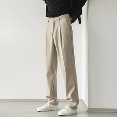 HEARUJOY  -  New Casual Suit Pants Men's Net Version Straight Loose Trousers Trendy Brand