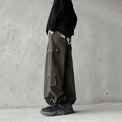 Hearujoy Vintage Y2k Baggy Pants Fashion Streetwear Wide Leg Oversize Cargo Pants Men Full-length Straight Long Trousers 2024 New