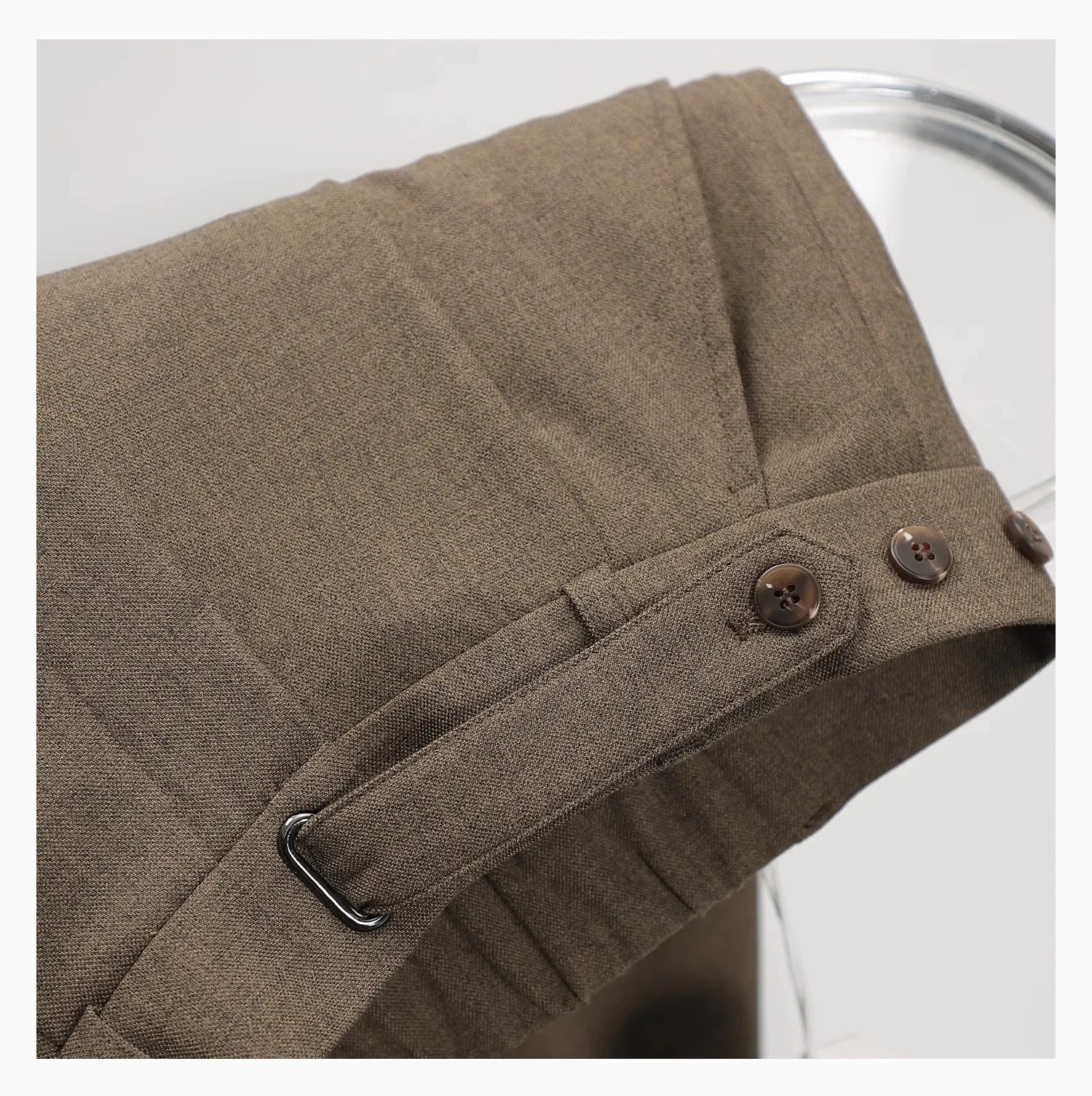 HEARUJOY  -  Light luxury Solid Suit Pants Men Loose straight Trousers Fashion Business Society Korean Casual Pants Adjustable Waist Belt