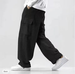 HEARUJOY  -  Autumn Mens Joggers Straight Pants Streetwear Loose Oversized Joggers Sports Sweatpants Men Multi-pocket  Long Pants For Male