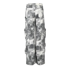 Hearujoy Fashion Baggt Jeans High Waist Multi Pocket Camouflage Denim Cargo Pants Loose Streetwear Autumn Tide Overalls