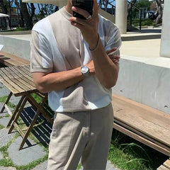 HEARUJOY  -  Tops Slim Fit Men's T-shirt Male Tees Shirts Striped Chic Korean Popular Clothes Funny Stylish Streetwear Wholesale Harajuku Hot