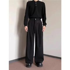 HEARUJOY  -  New Hot Sale Of The Season Men's Loose Casual Pants Korean Style Versatile Thin Hanging Wide Leg Floor-Length Summer Long Trouse