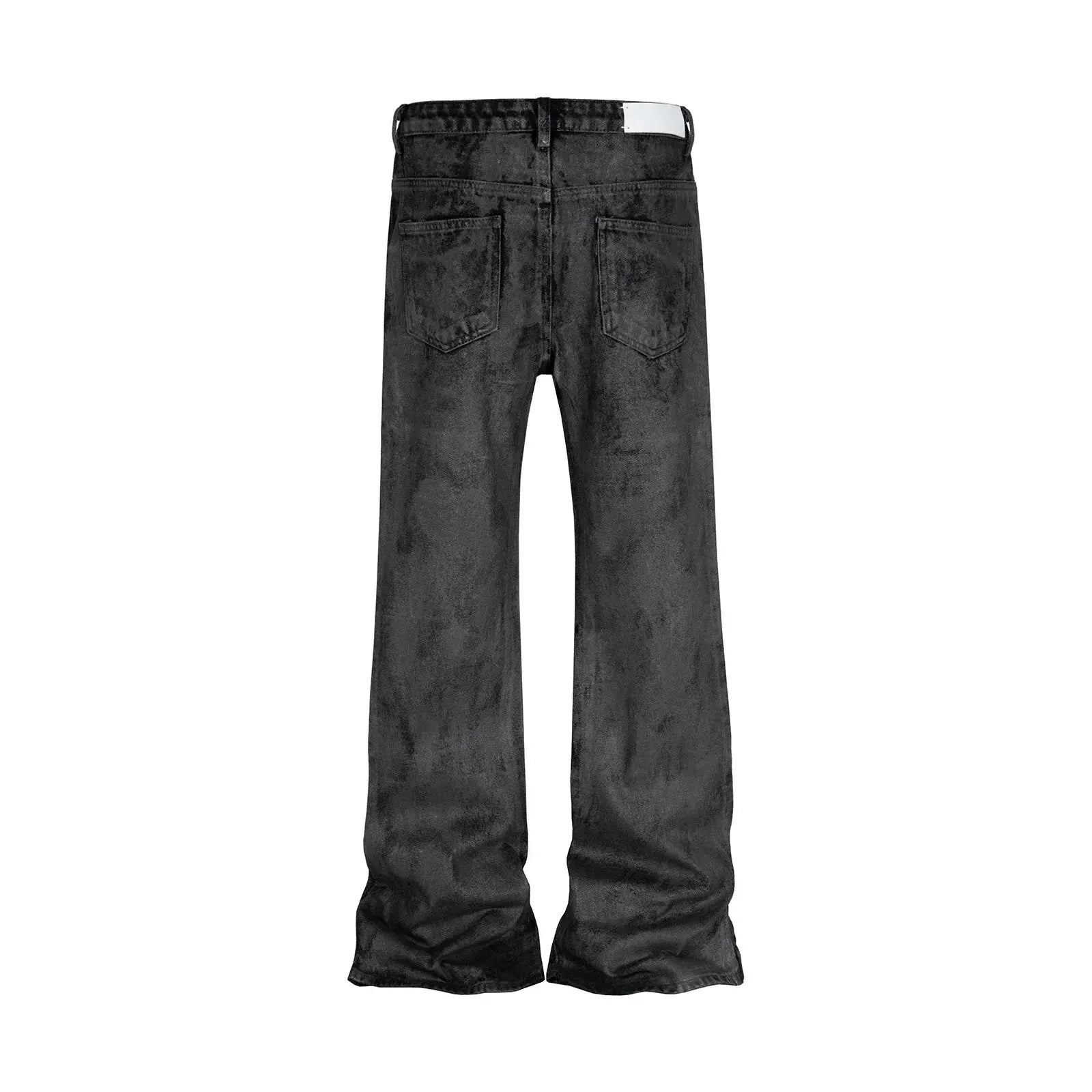 Hearujoy High Street darkwear Flare Jeans for Men Y2k Pantalones Hombre Leather Pants Oversized Denim Trousers Brushed Sparkling