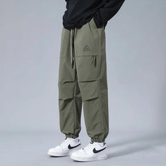 Hearujoy 2024 New Men's Harlan Pants Straight Loose Neutral Sweatpants Casual Breathable Cargo Paratrooper Pant  Street Outdoor Trousers