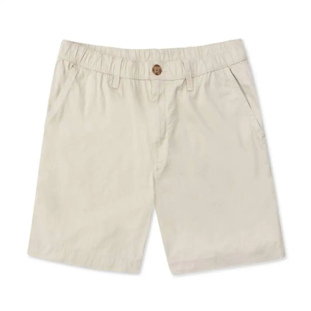 HEARUJOY  -  Men's Classic Fitted Cotton Casual Shorts with Elastic Waistlines and Multiple Pockets for Daily Commuting and Summer Shorts