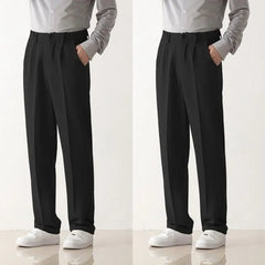 HEARUJOY  -  Anti-wrinkle-free Ironing Trousers for Men Slim Feet High-end Formal Suit Pants Casual Nine-point Pants