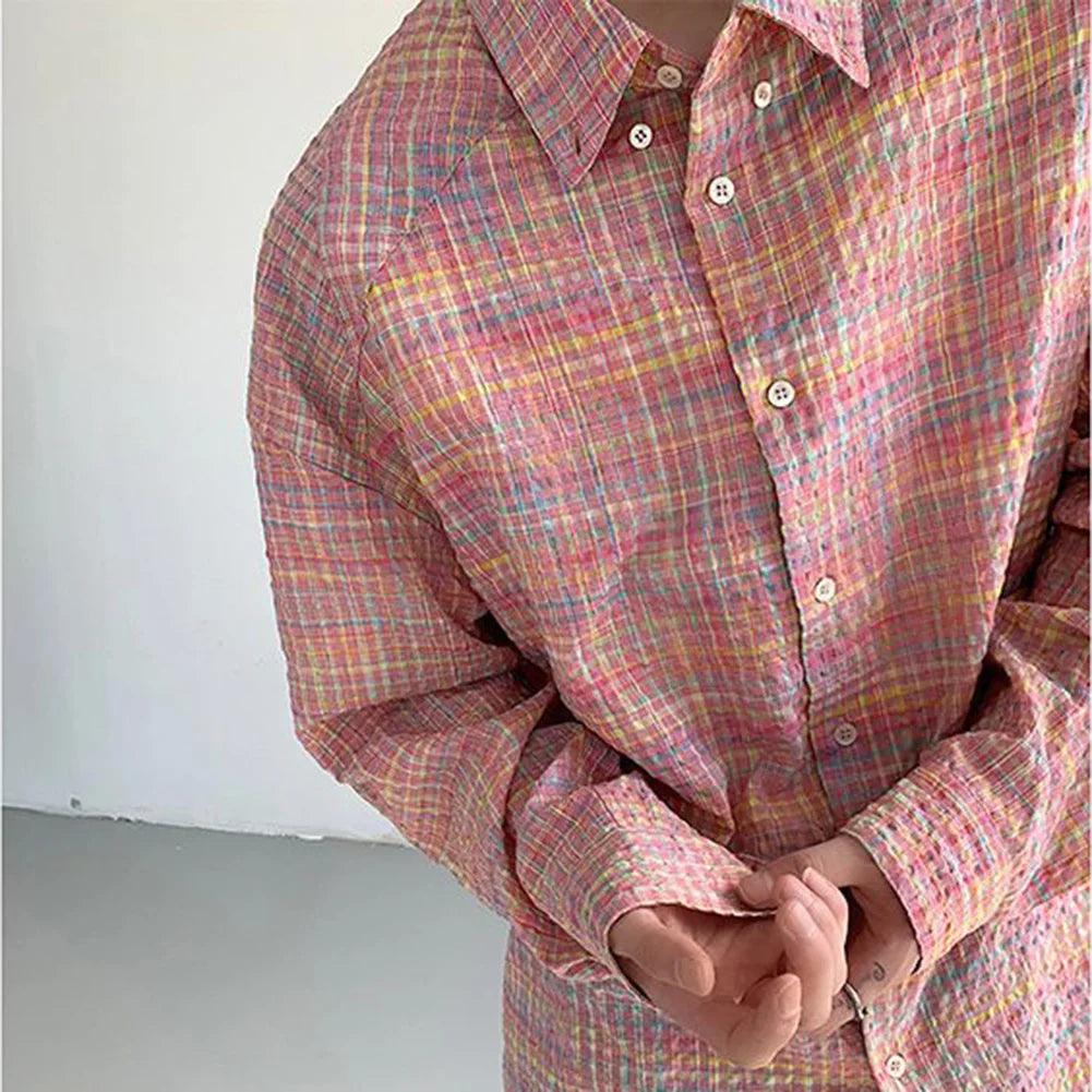 HEARUJOY  -  Casual Outings Korean Fashion Top Casual Spring Autumn Fashion Korean Style Shirt Bust 120-136 Cm Fashionable Design