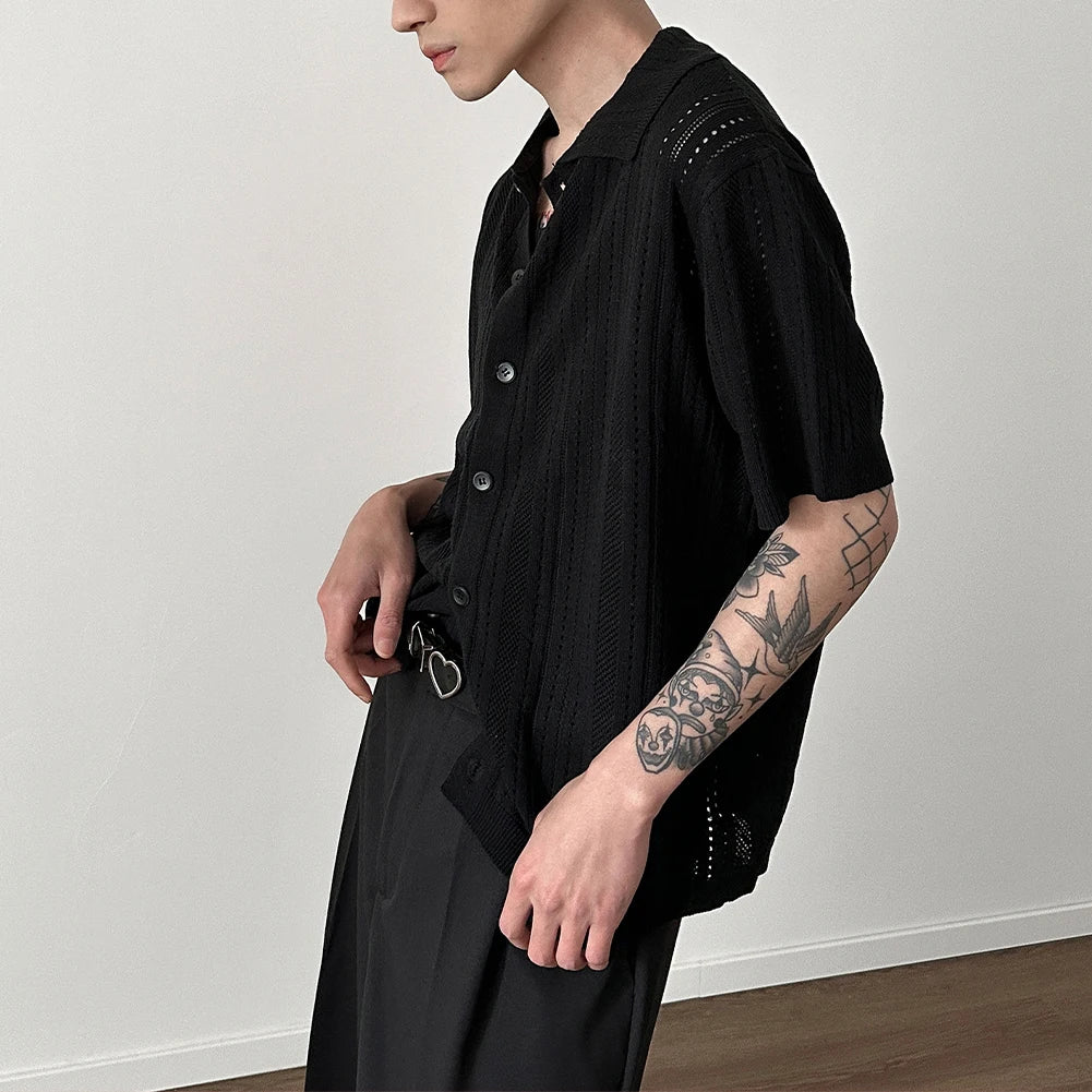 HEARUJOY  -  For Work Lightweight Short Sleeve Korean Style Shirt All Match Men Shirt For Summer Korean Style All-match Clothing