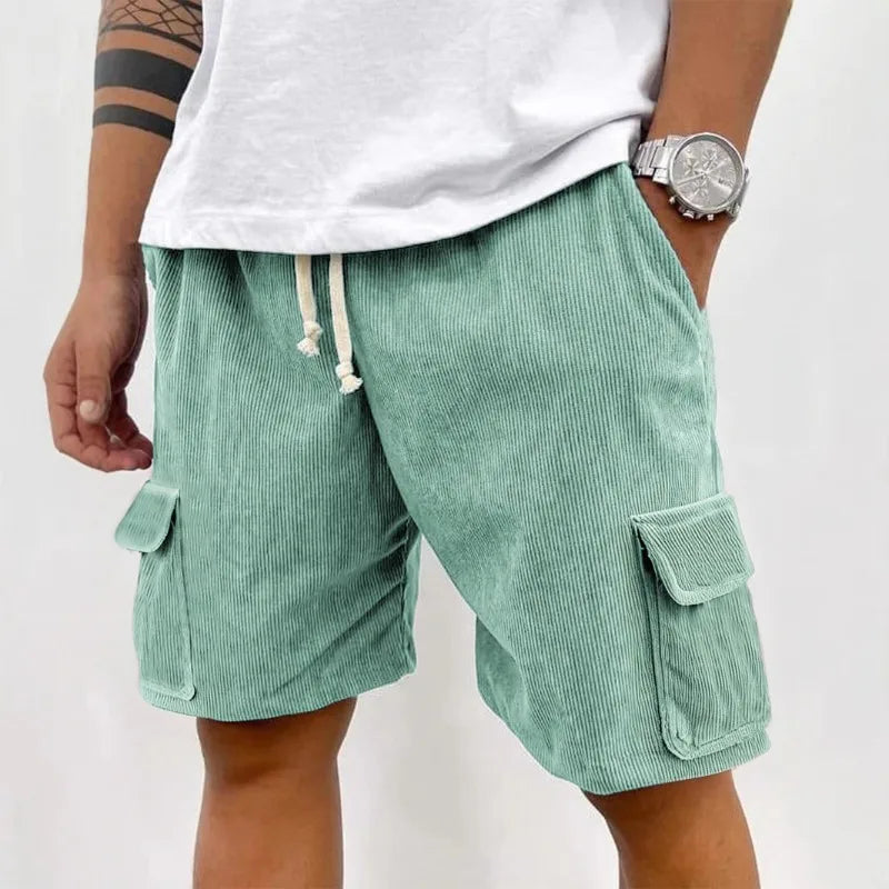 HEARUJOY  -  New Men's Summer Casual Shorts, Beach Vacation Workwear, Large-pocket Loose Shorts