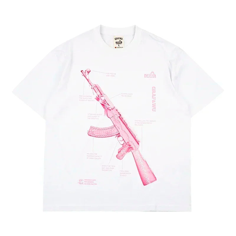 Hearujoy Harajuku letter printed graphic t shirts y2k top cotton oversized t shirt gothic couples grunge 2024 american goth women clothes