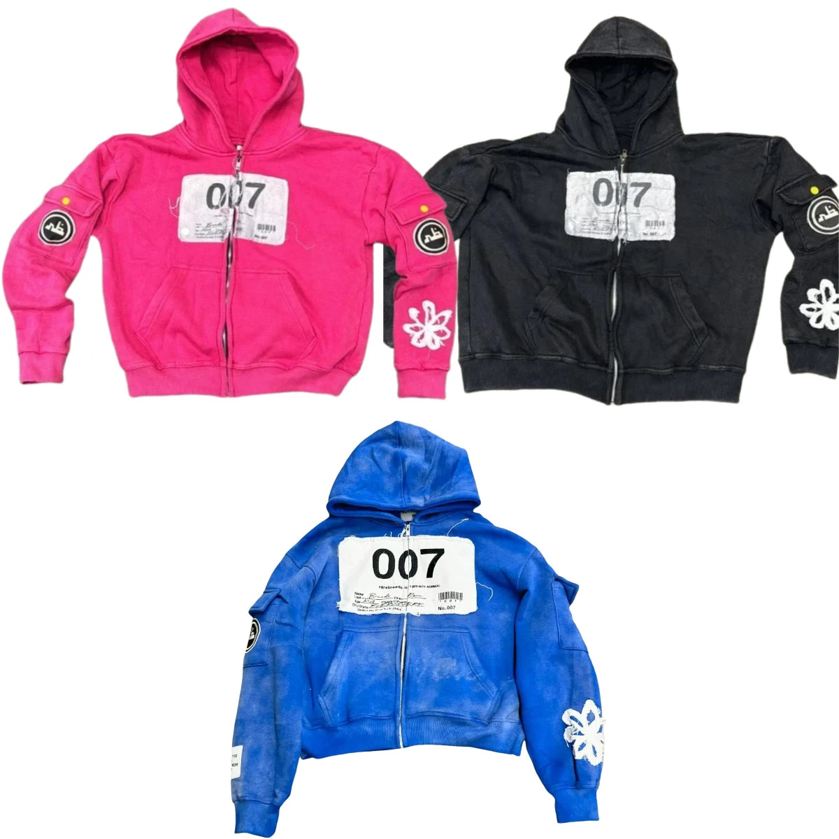 Hearujoy Harajuku Hip Hop New Fashion Patch Embroidery Y2K Zip Up Hoodie Men Women Oversized Hoodie Loose Casual Hoodie Jacket Streetwear