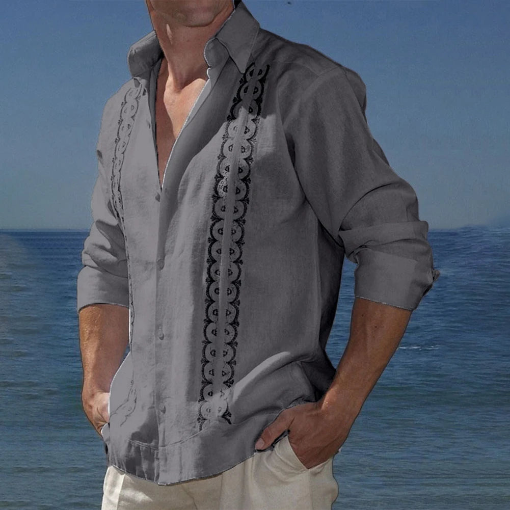 HEARUJOY  -  Male Shirt Men Blouse Holiday Polyester Briefs Men's Blouse Party Popular Casual Autumn Daily Four Seasons