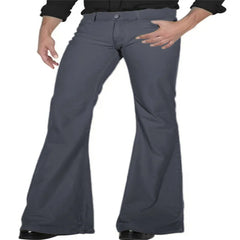 HEARUJOY  -  Men's Clothing Cross-Border Amazon Solid Color Daily Casual Stretch Slim Retro Flare Pants