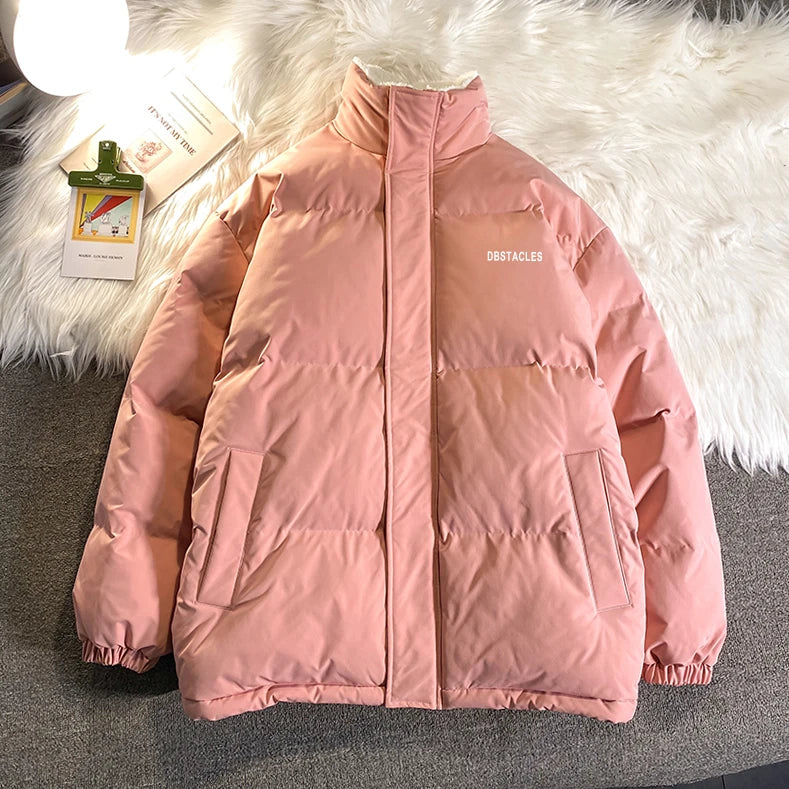 HEARUJOY  -  Letter Graphic Oversized Men Women Parka Fashion Streetwear Male Female Fleece Thicken Winter Jacket New Women's Clothing