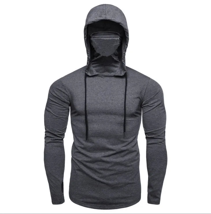 Hearujoy 2024 New Men Solid Black Gray Hoodie Long Sleeve Hooded Sweatshirt for Man Sports Fitness Gym Running Casual Pullover Tops