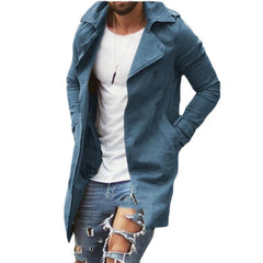 HEARUJOY  -  Spring Autumn New Fashion Turn-down Collar Long Sleeve Solid Jackets Men's Clothing Casual All-match Button Korean Coats Tops