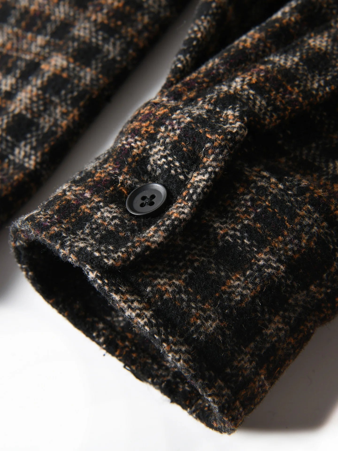 HEARUJOY  -  Autumn Winter American-style Brushed Fleece Skin-friendly Warm Breathable Loose-fit Casual Turn-collar Check Plaid Shirt for Men