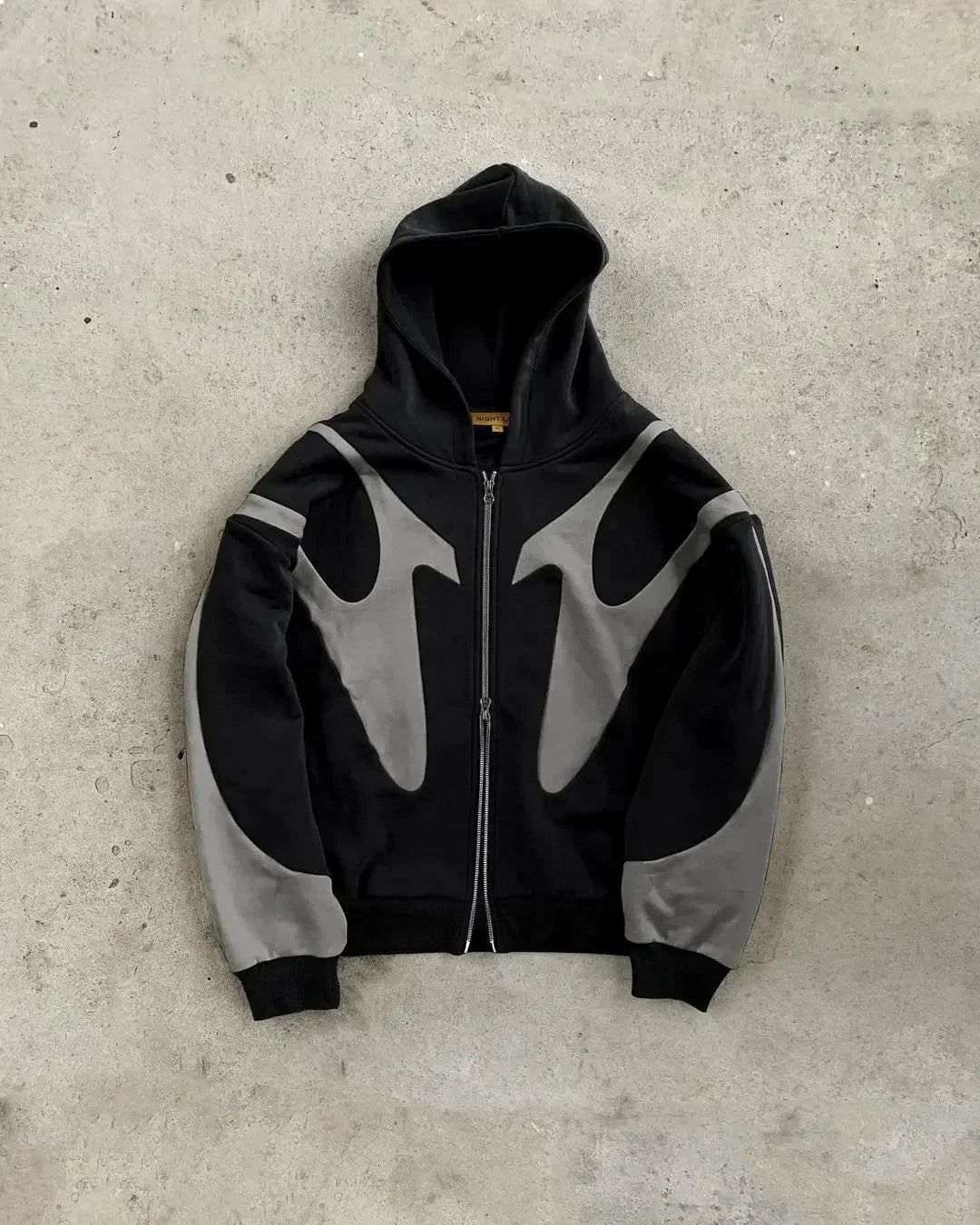 Hearujoy Hip hop punk street wear men zipper hoodie matching color patterned jacket Harajuku Gothic retro trend women sweatshirt