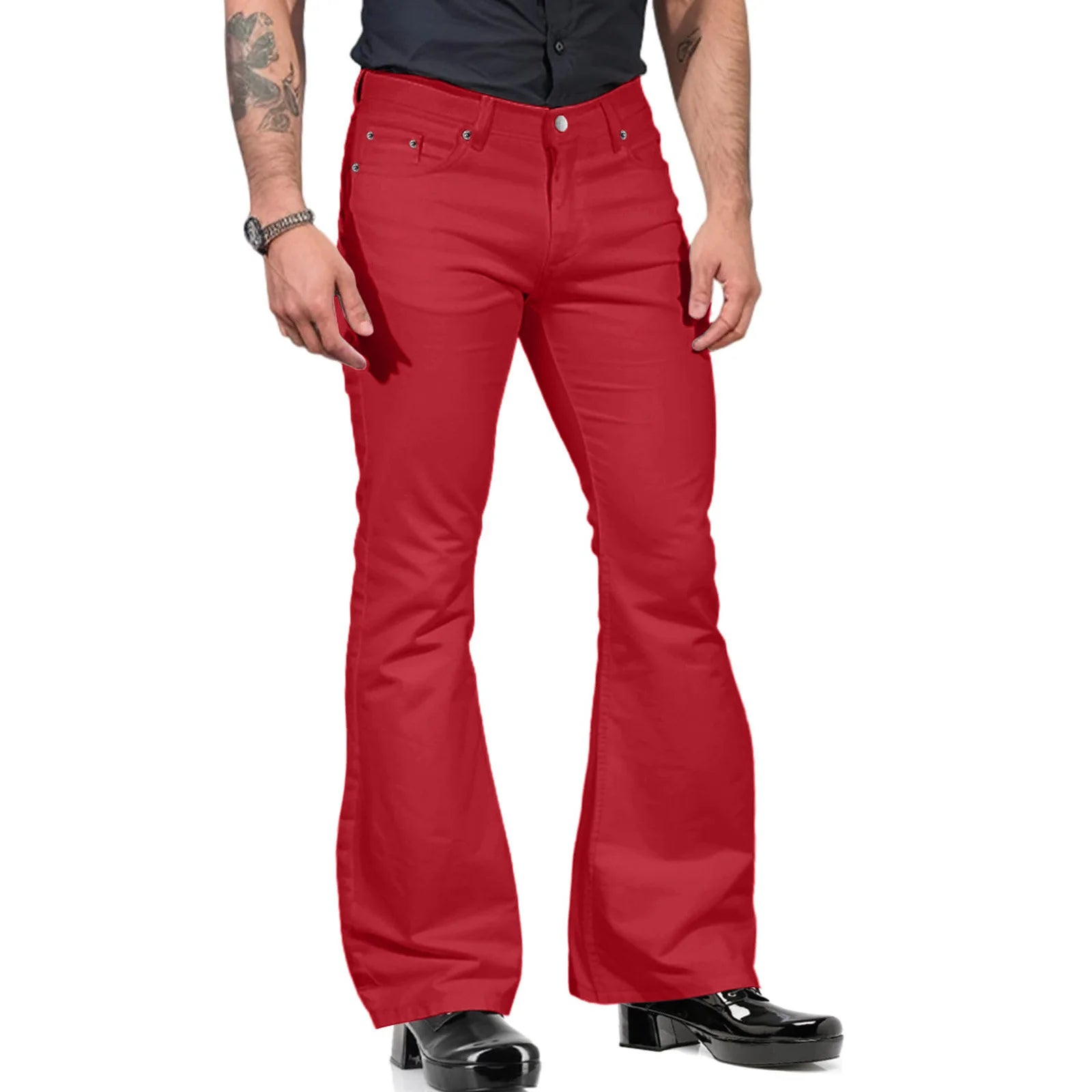 HEARUJOY  -  Summer Men's Casual Flared Slim Fit Cargo Pants Classic Business Straight Loose Trousers