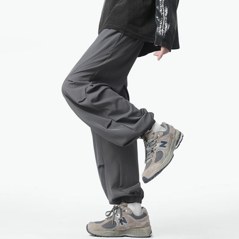 HEARUJOY  -  Streetwear Hip hop Joggers Pants Men Loose Harem Pants Ankle Length Trousers Sport Casual Sweatpants White Techwear M-2XL