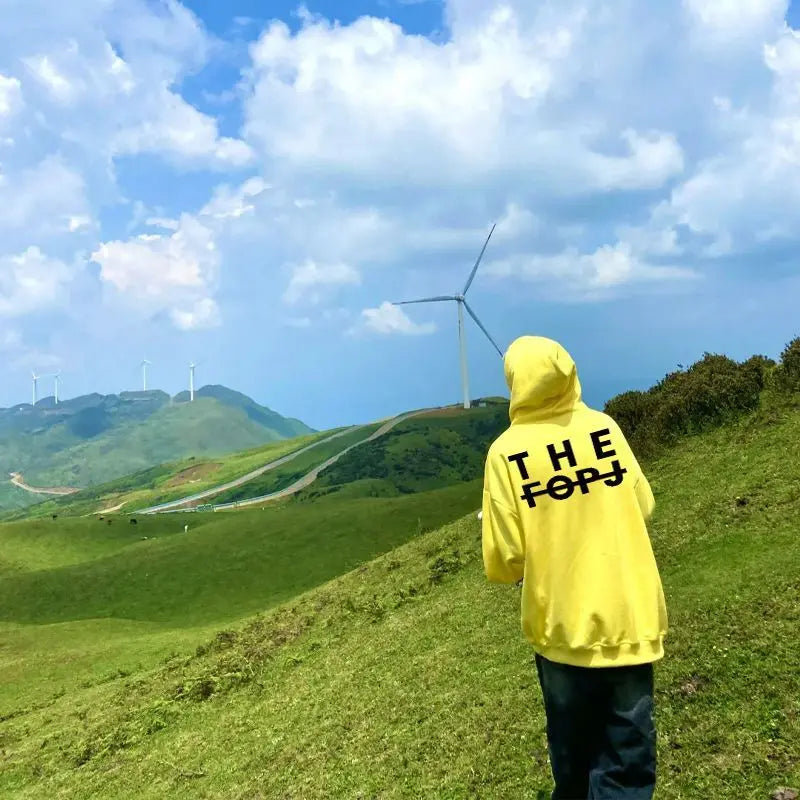 HEARUJOY  -  Male Hoodie Yellow Designer Clothing Deals 90s Vintage Cheap Cotton Novelty and No Brand New in Men's Hooded Sweatshirt Letters