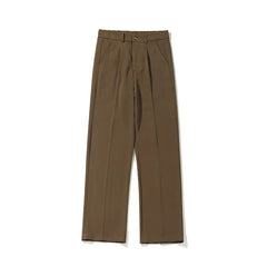 HEARUJOY  -  Brown Black Suit Pants Men Fashion Society Mens Dress Pants Korean Casual Straight Pants Mens Office Formal Trousers Plus Size