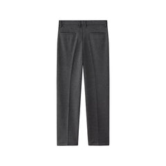HEARUJOY  -  Korean Fashion Woolen Suit Pant Men Waist Button Straight Trouser Autumn Winter Business Casual Loose Light Mature Style Pants