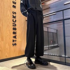 HEARUJOY  -  Mens Leggings Casual Drawstring Pants Business Office Personality Temperament Versatile Suit Pants Men'S Clothing Summer New