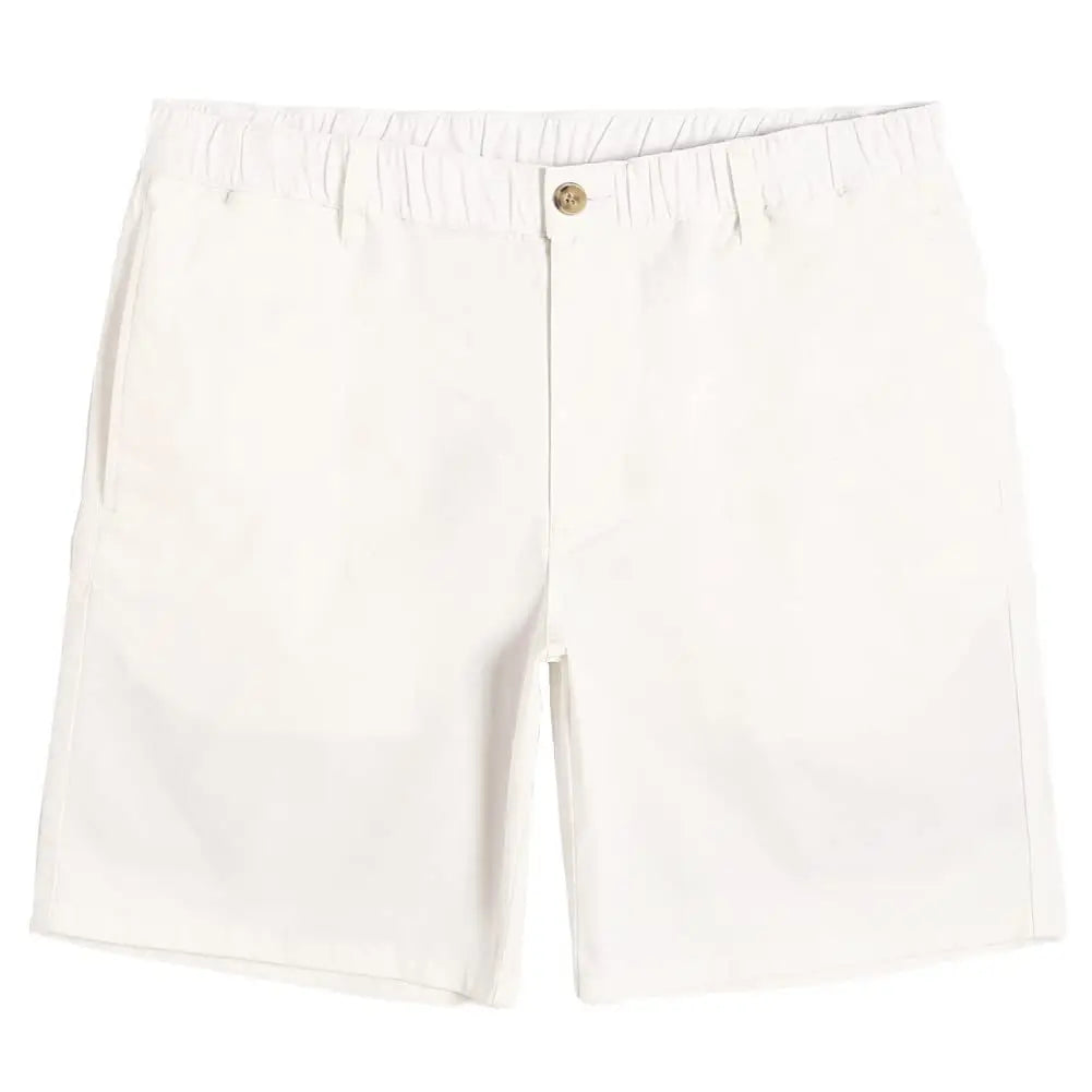 HEARUJOY  -  Men's Classic Fitted Cotton Casual Shorts with Elastic Waistlines and Multiple Pockets for Daily Commuting and Summer Shorts
