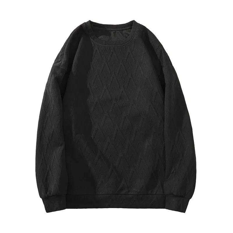HEARUJOY  -  American Style Men's Crew Neck Sweatshirt Basic Pullover Harajuku Sweatshirt Long Sleeve T-shirt Fashion Men's Clothing 5XL