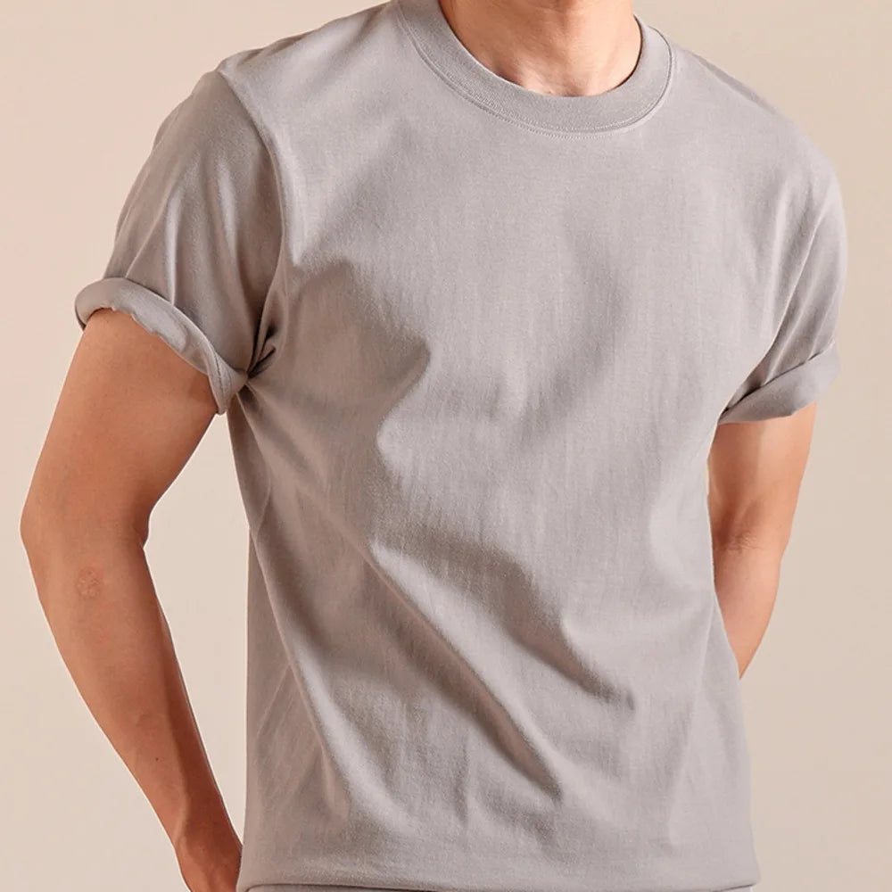 HEARUJOY  -  Summer Top Lightweight Short Sleeved T-shirt For Men's Casual Pure Cotton Half Men Tshirt Social Club Outfits Tee Shirt Homme