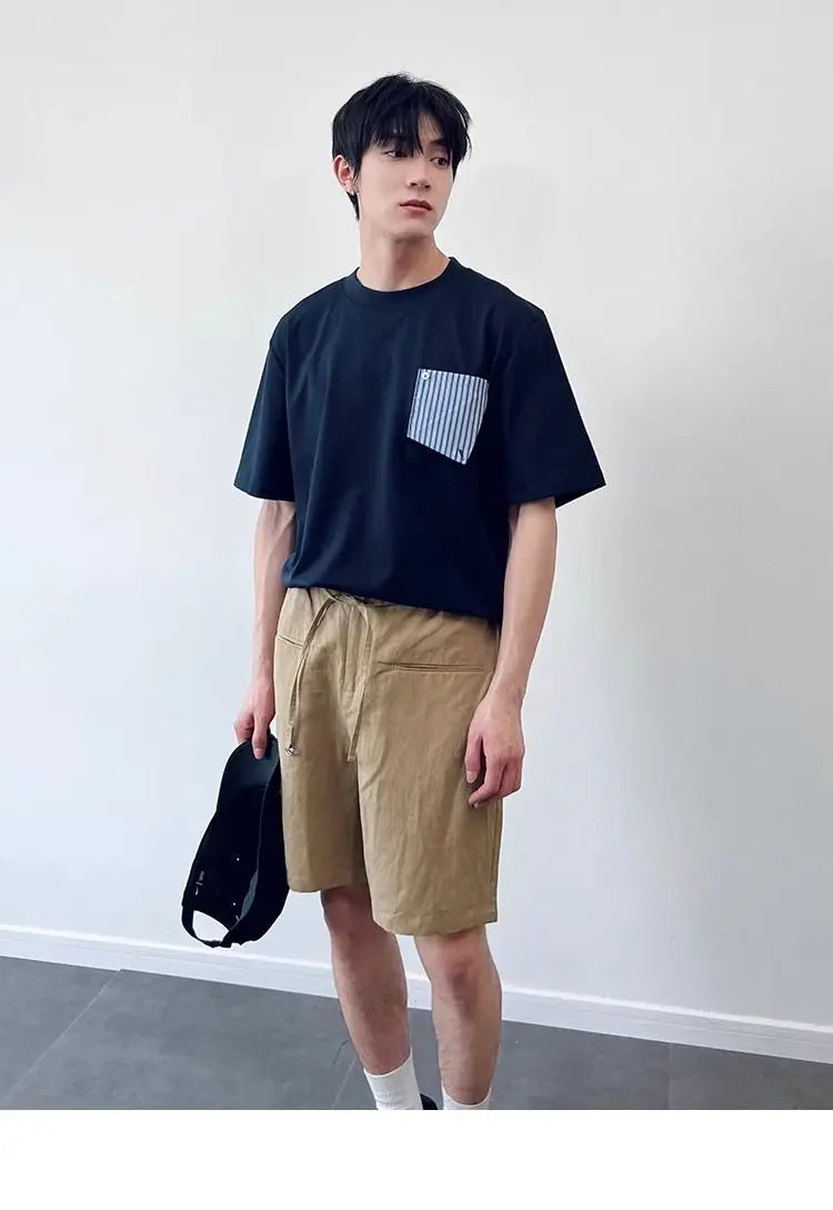 HEARUJOY  -  Summer Trendy Pocket Striped Casual Round Neck Short Sleeve T-Shirt