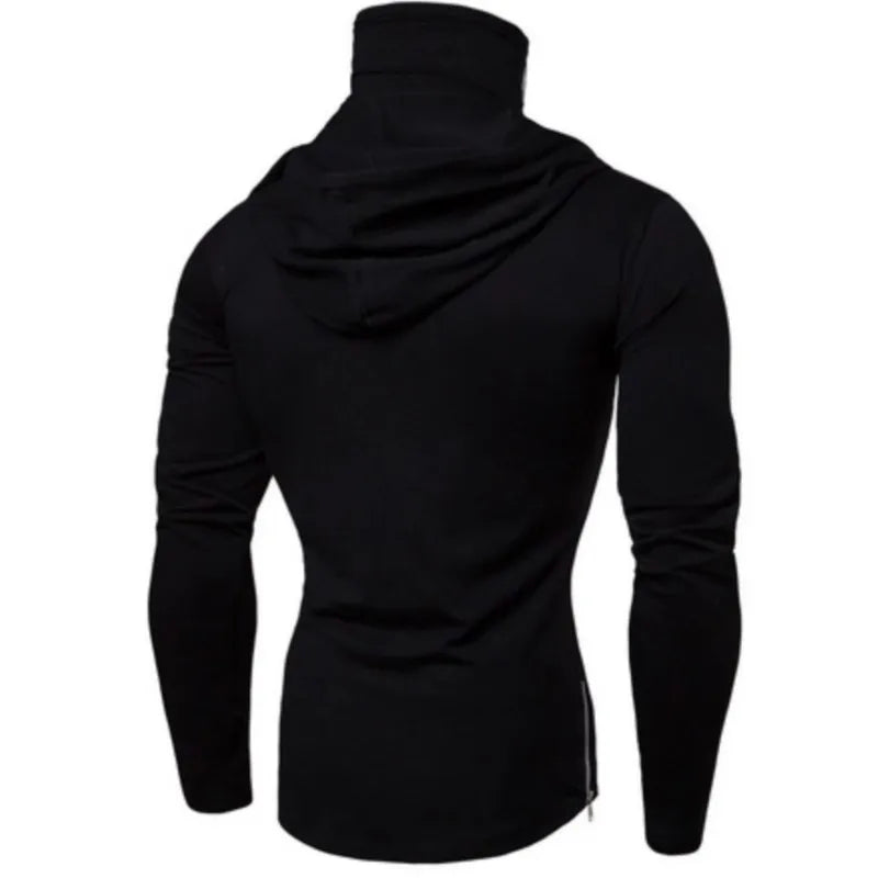 Hearujoy 2024 New Men Solid Black Gray Hoodie Long Sleeve Hooded Sweatshirt for Man Sports Fitness Gym Running Casual Pullover Tops