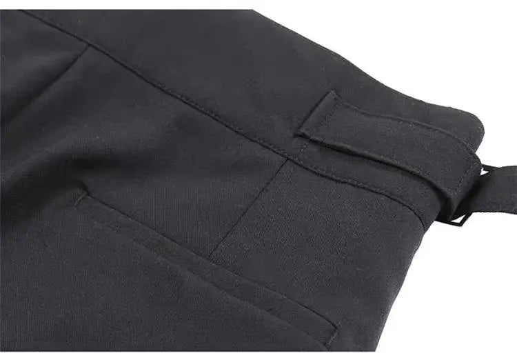 HEARUJOY  -  Italian Style Men Naples Suit Pants High Waist Slim Fit Small Feet Ankle-Length Pants Spring Fashion Business Casual Trousers