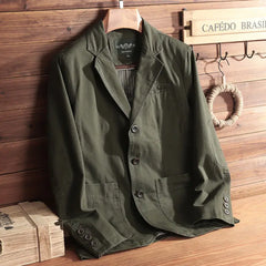 HEARUJOY  -  Casual Spring Autumn Jacket For Men Middle Age Relaxed Fit Blazer Leisure Suit Coat Small Formal Jacket Spring Top