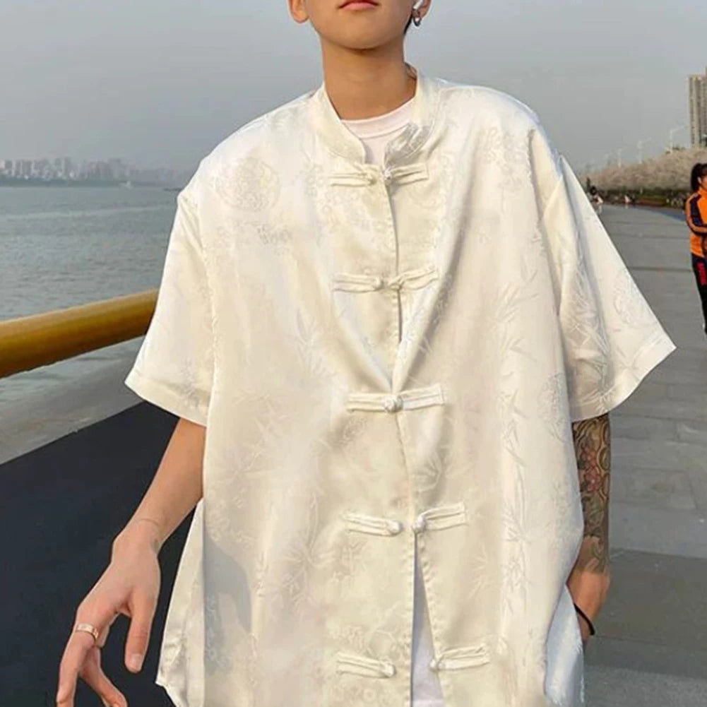 HEARUJOY  -  For Daily Wear Loose Short Sleeve Shirt Casual Summer Tops Casual Wear New Condition Polyester Fabric Regular Length