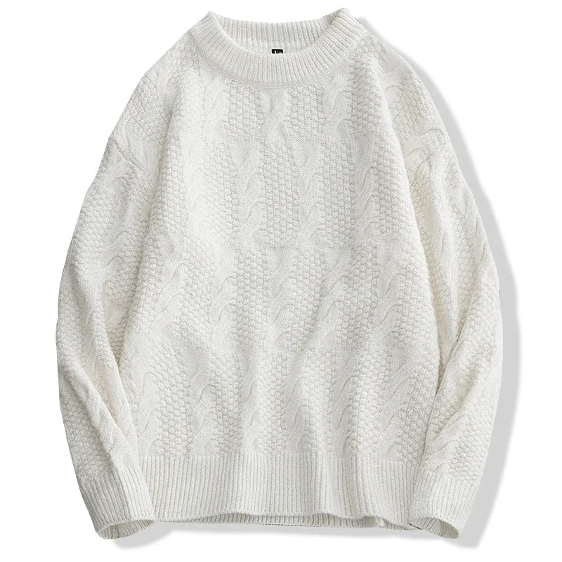 HEARUJOY  -  Men's Fashion Inside Crew-neck Knit Hoodie Version Loose Breathable Autumn and Winter Sweater Men Casual