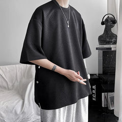 HEARUJOY  -  Summer Short Sleeved T-shirt Men Oversized Fashion Casual Round Neck T Shirt Men Streetwear Hip-hop Loose T Shirt Mens Top M-3XL