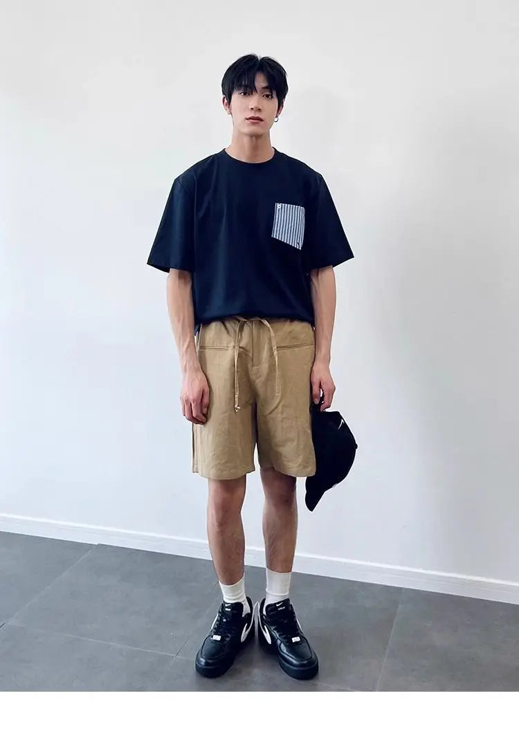 HEARUJOY  -  Summer Trendy Pocket Striped Casual Round Neck Short Sleeve T-Shirt