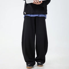 HEARUJOY  -  Men's Casual Pants Summer Autumn New Silhouette Curved Knife Trousers American Style Sports Elastic Waist Sweatpants 9W3472
