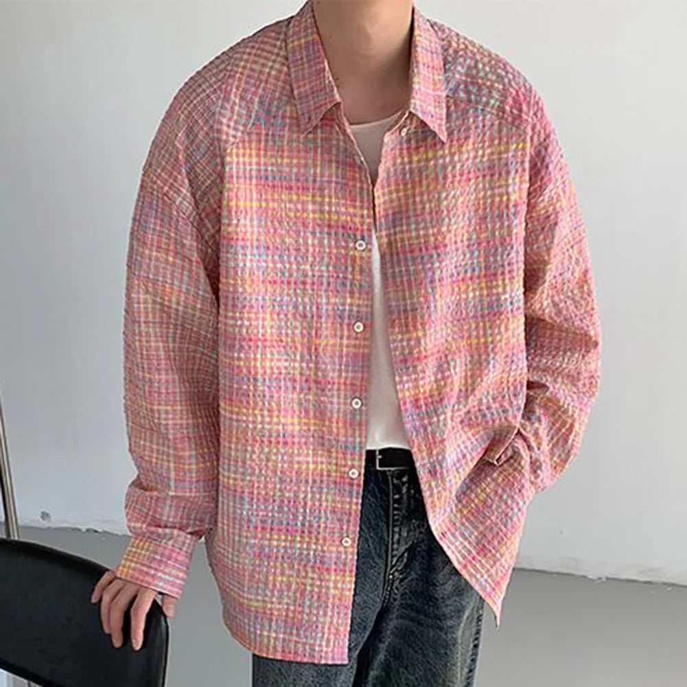 HEARUJOY  -  Casual Outings Korean Fashion Top Casual Spring Autumn Fashion Korean Style Shirt Bust 120-136 Cm Fashionable Design