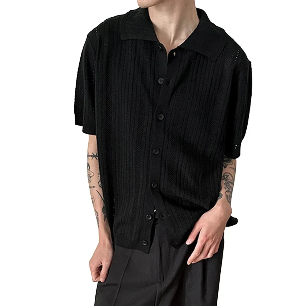 HEARUJOY  -  For Work Lightweight Short Sleeve Korean Style Shirt All Match Men Shirt For Summer Korean Style All-match Clothing