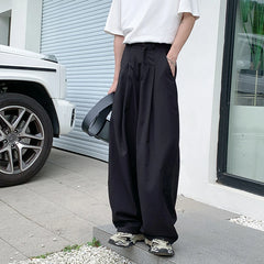 HEARUJOY  -  Black Suit Pants Men Oversized Fashion Social Mens Dress Pants Korean Loose Wide Leg Pants Mens Office Formal Trousers M-3XL