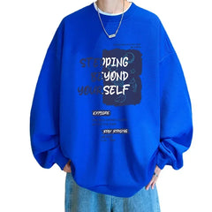 HEARUJOY  -  Funny Men's Oversized Hoodie White Walf Checks Hoodies for Men Fashion Letter Print 5XL Man Casual Wear Hoody Male Sweatshirt