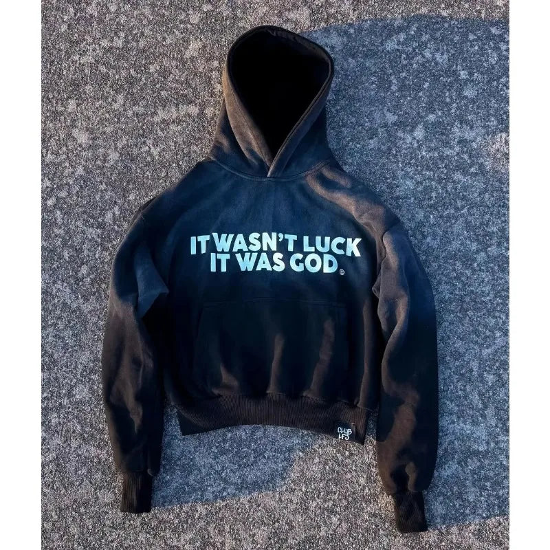 Hearujoy Harajuku New Y2k Tops women Clothing Vintage Streetwear God Letter Printed Hoodies Women Oversized Street baggy Sweatshirts
